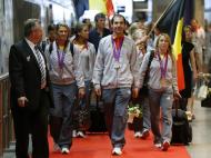 Atletas olímpicos recebidos na Bélgica (Reuters)