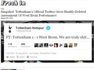 Problema no Twitter do Tottenham