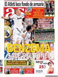 AS: Benzema sai do túnel