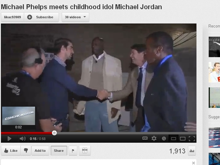 Michael Phelps conhece Michael Jordan