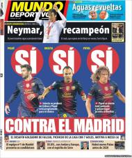 Mundo Deportivo: Piqué, Iniesta e Puyol, sim contra o Madrid