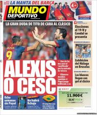 El Mundo Deportivo: Alexis ou Cesc, a dúvida para o clássico