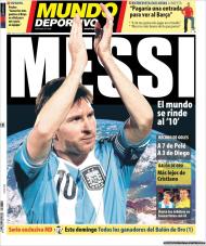 El Mundo Deportivo: Messi, o mundo rendido ao 10