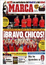 Marca: Bravo à Espanha, que perdeu na Taça Davis e no futsal
