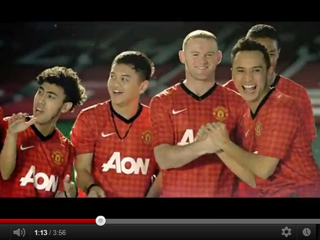 Man Utd em videoclip indonésio