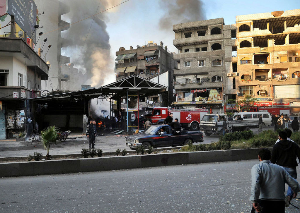 Síria: duplo atentado em Damasco (EPA/Sana)