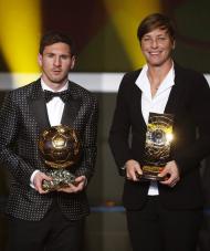 Lionel Messi e Abby Wambach - FIFA Bola de Ouro 2012 Foto: Reuters