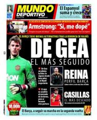 El Mundo Deportivo: «De Gea, o mais seguido»