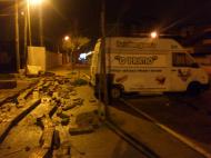 Muro de campo de futebol em Abrantes cai devido ao mau tempo (Rui)