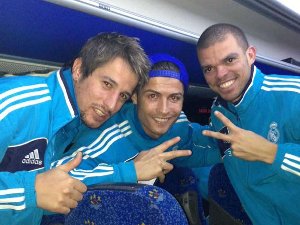 Fábio Coentrão, Cristiano Ronaldo e Pepe