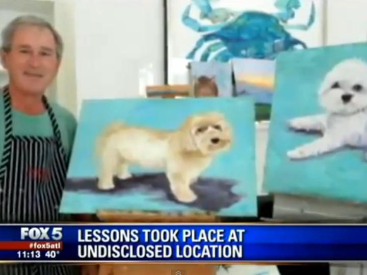 George W. Bush pintou coleção com 50 cães