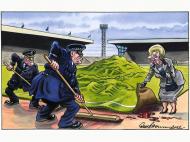 Cartoon de Thatcher em Hillsborough