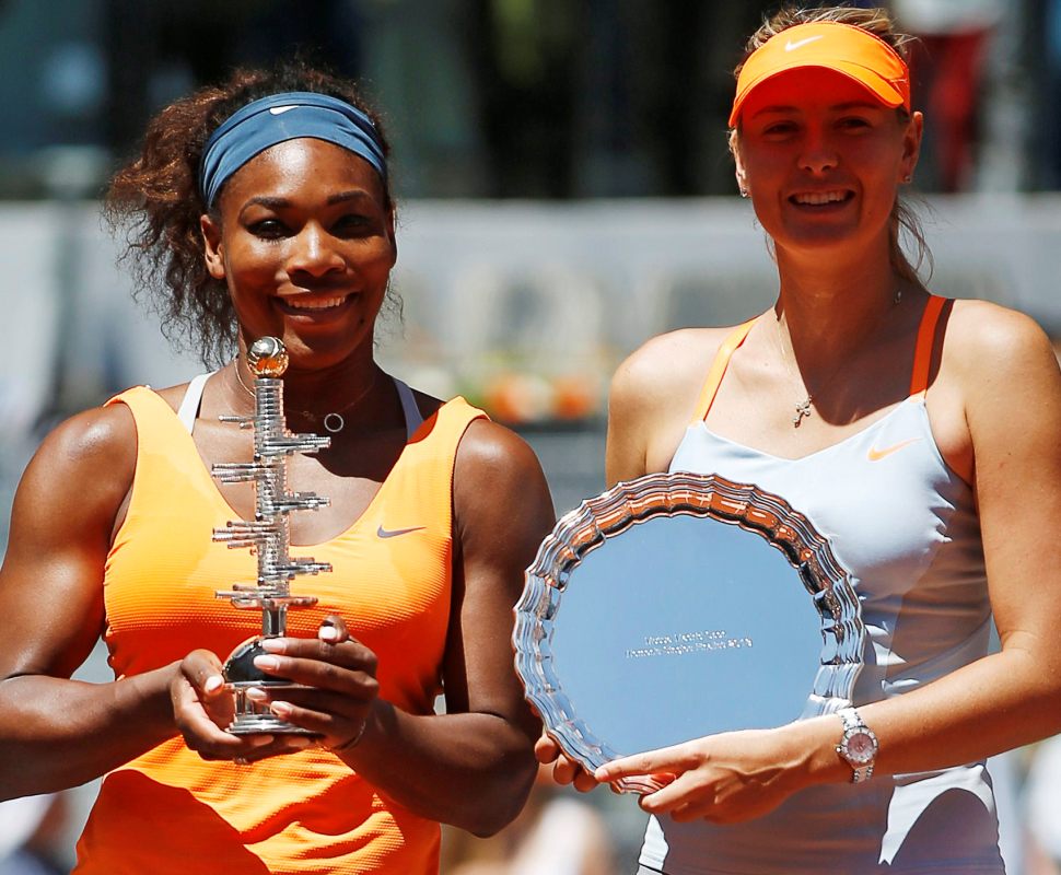 Serena Williams e Maria Sharapova Foto: Reuters