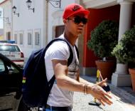 Cristiano Ronaldo à chegada - Seleção treina em Óbidos Junho 2013 Foto Lusa