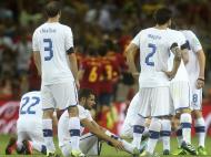 Desilusão da Itália depois da derrota diante da Espanha