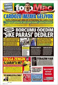 Cardozo na imprensa turca