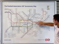 Metro de Londres: o mapa alternativo do futebol (Fotos FA.com)