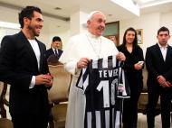 Tevez foi conhecer o Papa (Lusa)