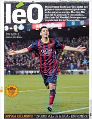 A capa do Olé para Messi
