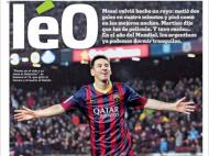 A capa do Olé para Messi