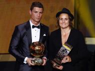 Cristiano e Nadine nos Prémios Bola de Ouro 2013 (REUTERS)