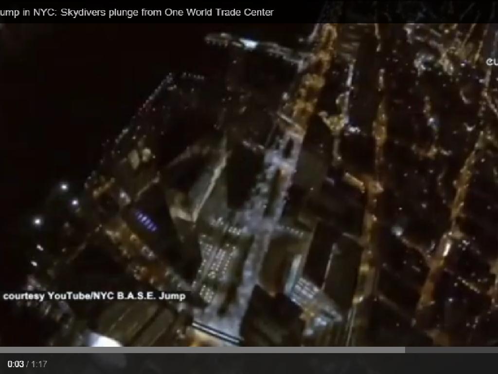 Base Jump no One World Trade Center