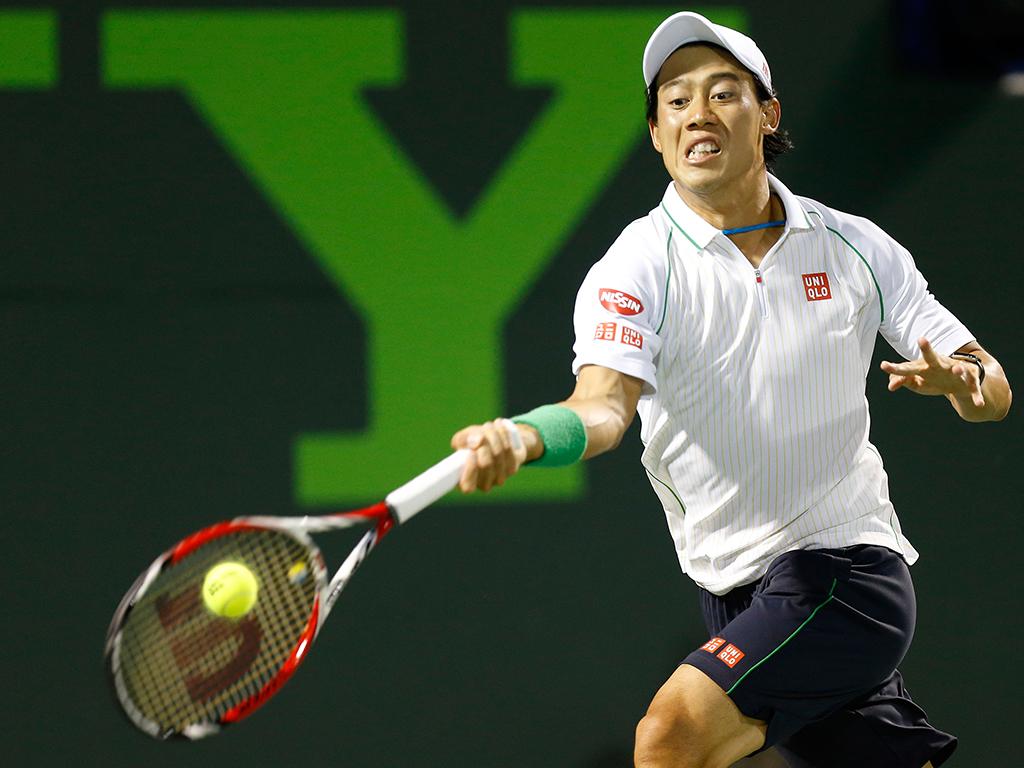 Kei Nishikori derrota Roger Federer no ATP de Miami 2014 (REUTERS)
