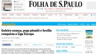 A desilusão benfiquista vista pelo Mundo: Folha S. Paulo