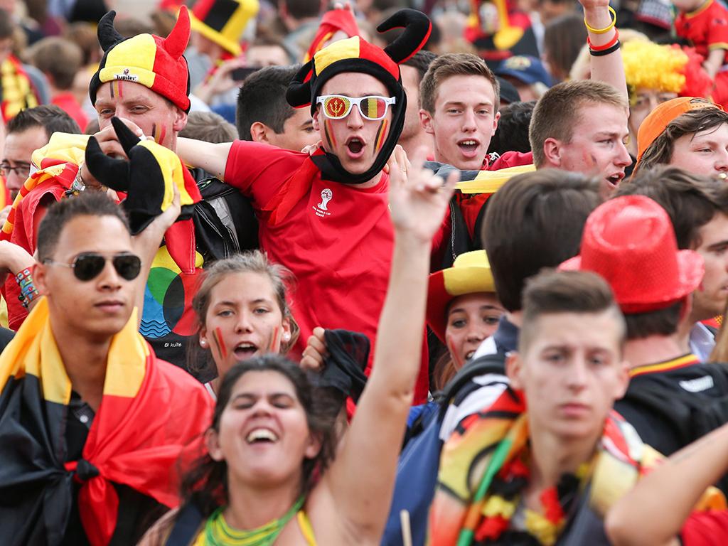 Seleção da Bélgica recebida no Palácio Real (REUTERS)