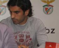 Ricardo Rocha, numa sessão de autógrafos na megastore do Benfica.