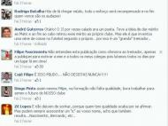Comentário de Filipe Nascimento no Facebook