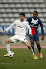 Enzo Zidane na Youth League contra o Paris Saint-Germain (Reuters)