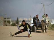 Nader Al-Masri treina nas ruas da Palestina