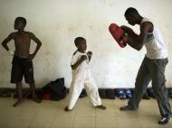 Em Bangui treina-se boxe tailandês (Reuters)