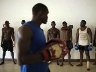 Em Bangui treina-se boxe tailandês (Reuters)