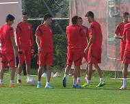 Benfica ainda treinou no Seixal nesta 3ª feira