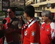 Adeptos do Benfica mostram confiança no Mónaco