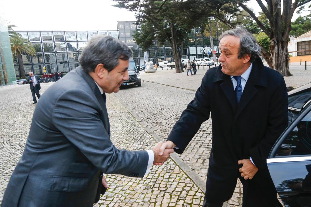 Fernando Gomes e Michel Platini no Football Talks, no Estoril (foto FPF)