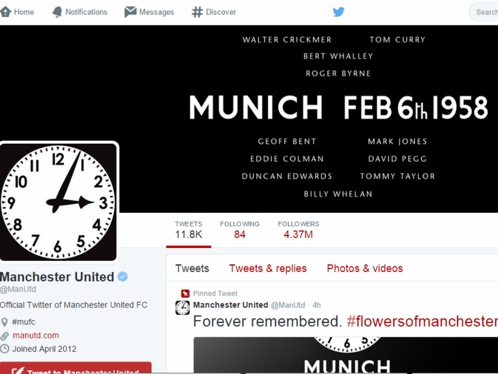 Manchester United recorda acidente Munique