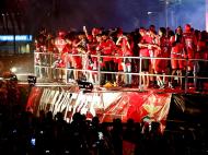 Benfica: a festa no Marquês de Pombal  (Lusa)