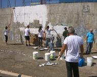 Atlético: caloiros do Instituto Superior de Agronomia pintaram paredes do estádio