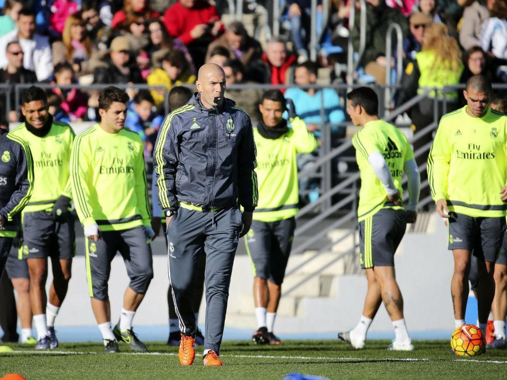 O primeiro treino de Zidane no Real Madrid