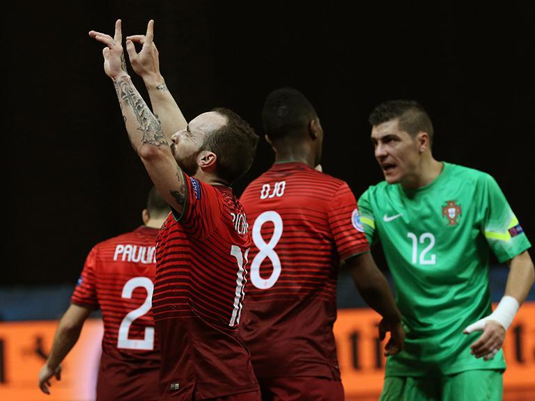 Europeu futsal: Eslovénia vs Portugal (EPA)