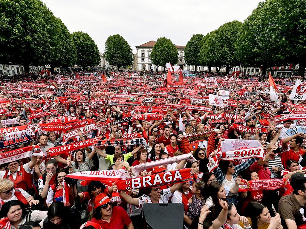 Câmara Municipal de Braga recebeu os vencedores da Taça de Portugal (LUSA)
