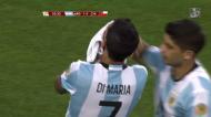 Argentina-Chile: Di Maria fez o primeiro após passe de Banega