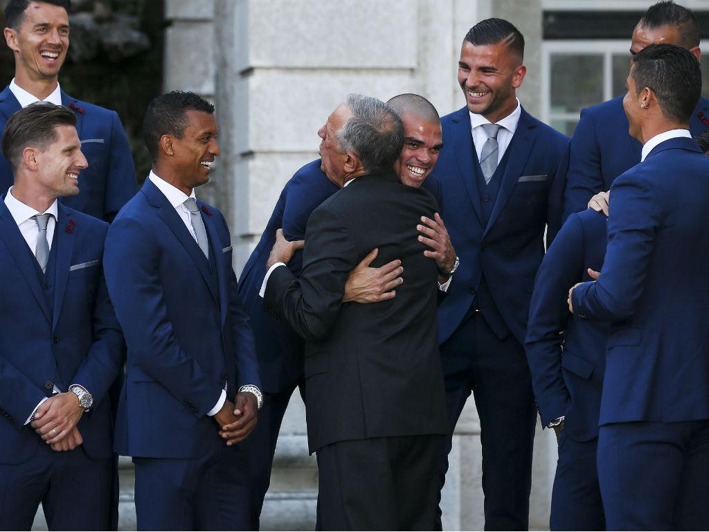 Seleção Nacional recebida no Palácio de Belém (José Sena Goulão/Lusa)