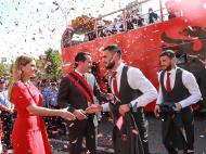 Seleção Albanesa recebe Chave da Cidade de Tirana 