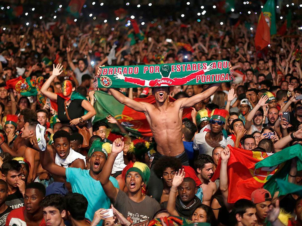 Portugal campeão Europeu, festa em Lisboa (Reuters)