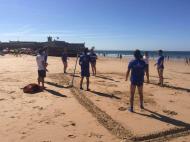Belenenses a treinar na praia de Carcavelos (fotos Facebook do Belenenses)