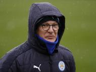 Leicester: treino à chuva antes da Champions